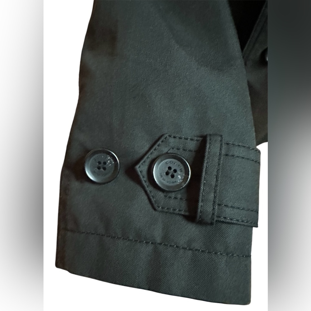 Coach Double Breasted Trench Coat (Like-New; Black; Large) - Picture 5 of 15